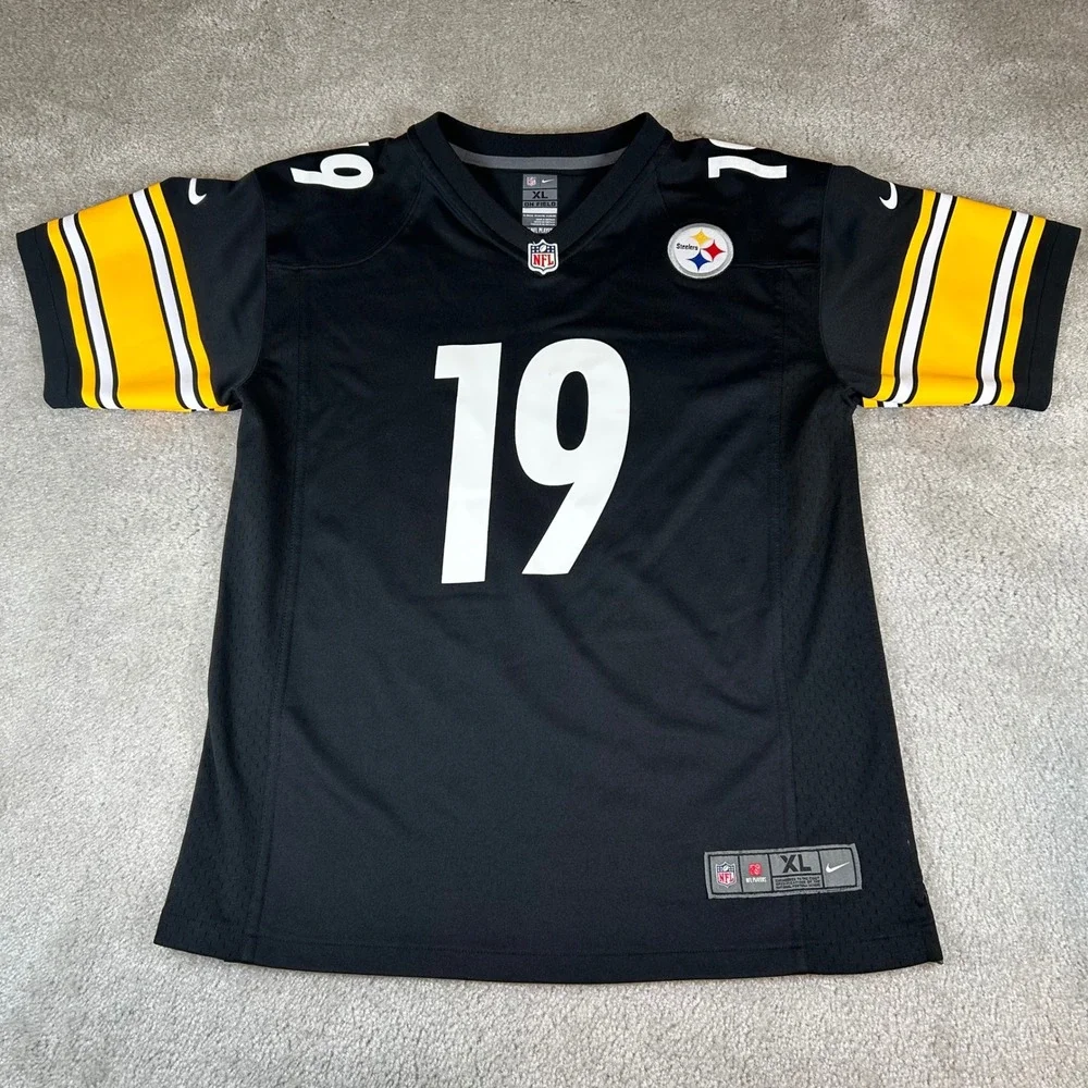 Nike‎ Pittsburgh Steelers Jersey Youth XL Black JuJu Smith-Schuster 19 NFL